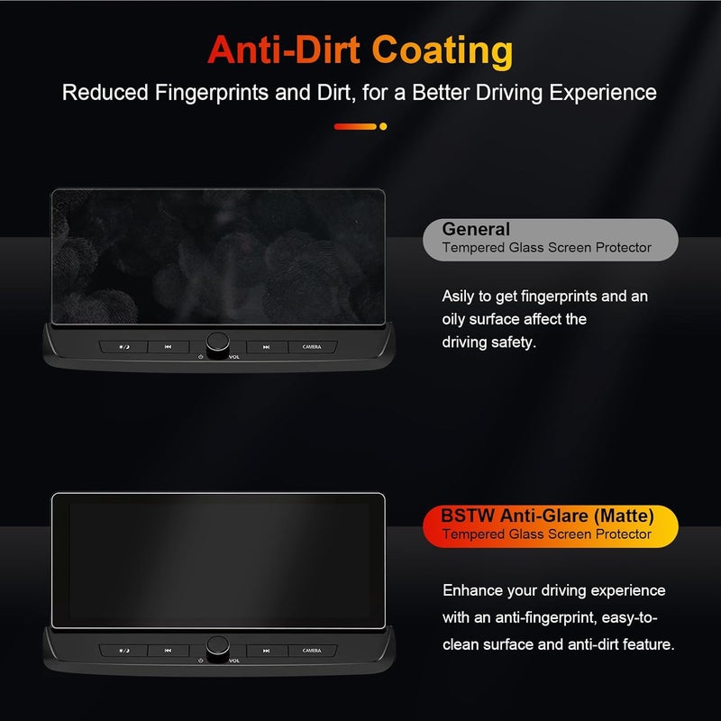 BSTW for 2025 Nissan Rogue Screen Protector for 2023-2025 Nissan Altima (2.0 SR/SL) / 2024 2025 Rogue (Platinum/SL) 12.3" Display 9H Anti-Fingerprint & Glare Tempered Glass Film (Rogue 12.3-In Matte) - Image 4